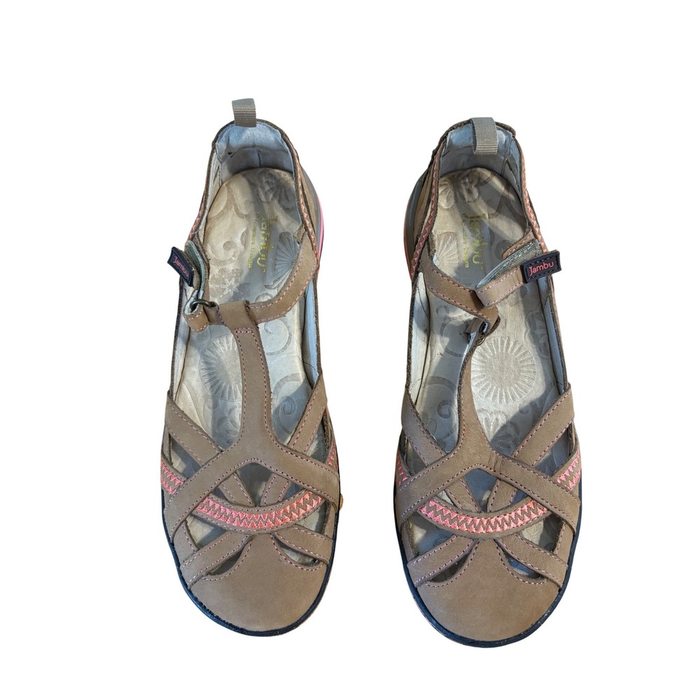 Jambu Women's Tan and Pink Strappy Sandals